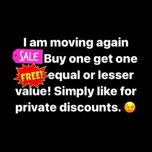 Moving Again Sale